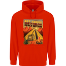 Camping Sky Above Trekking Outdoors Mens 80% Cotton Hoodie Bright Red