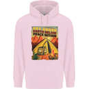 Camping Sky Above Trekking Outdoors Mens 80% Cotton Hoodie Light Pink