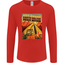 Camping Sky Above Trekking Outdoors Mens Long Sleeve T-Shirt Red