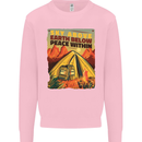 Camping Sky Above Trekking Outdoors Mens Sweatshirt Jumper Light Pink