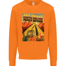 Camping Sky Above Trekking Outdoors Mens Sweatshirt Jumper Orange