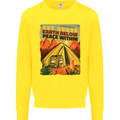 Camping Sky Above Trekking Outdoors Mens Sweatshirt Jumper Yellow