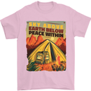 Camping Sky Above Trekking Outdoors Mens T-Shirt 100% Cotton Light Pink