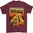 Camping Sky Above Trekking Outdoors Mens T-Shirt 100% Cotton Maroon