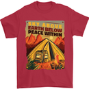 Camping Sky Above Trekking Outdoors Mens T-Shirt 100% Cotton Red