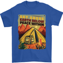 Camping Sky Above Trekking Outdoors Mens T-Shirt 100% Cotton Royal Blue