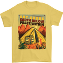 Camping Sky Above Trekking Outdoors Mens T-Shirt 100% Cotton Yellow