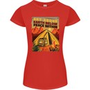 Camping Sky Above Trekking Outdoors Womens Petite Cut T-Shirt Red