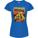 Camping Sky Above Trekking Outdoors Womens Petite Cut T-Shirt Royal Blue