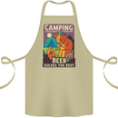 Camping Solves Most of My Problems Funny Cotton Apron 100% Organic Khaki