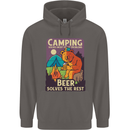 Camping Solves Most of My Problems Funny Mens 80% Cotton Hoodie Charcoal