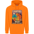 Camping Solves Most of My Problems Funny Mens 80% Cotton Hoodie Orange