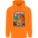 Camping Solves Most of My Problems Funny Mens 80% Cotton Hoodie Orange