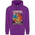 Camping Solves Most of My Problems Funny Mens 80% Cotton Hoodie Purple