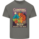 Camping Solves Most of My Problems Funny Mens Cotton T-Shirt Tee Top Charcoal