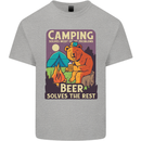 Camping Solves Most of My Problems Funny Mens Cotton T-Shirt Tee Top Sports Grey