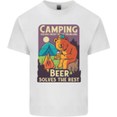 Camping Solves Most of My Problems Funny Mens Cotton T-Shirt Tee Top White