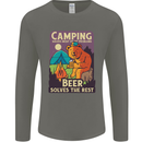 Camping Solves Most of My Problems Funny Mens Long Sleeve T-Shirt Charcoal