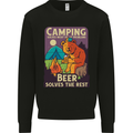 Camping Solves Most of My Problems Funny Mens Sweatshirt Jumper Black