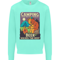 Camping Solves Most of My Problems Funny Mens Sweatshirt Jumper Peppermint