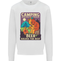 Camping Solves Most of My Problems Funny Mens Sweatshirt Jumper White