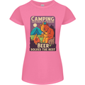 Camping Solves Most of My Problems Funny Womens Petite Cut T-Shirt Azalea