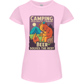 Camping Solves Most of My Problems Funny Womens Petite Cut T-Shirt Light Pink