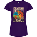 Camping Solves Most of My Problems Funny Womens Petite Cut T-Shirt Purple