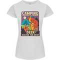 Camping Solves Most of My Problems Funny Womens Petite Cut T-Shirt White