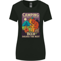 Camping Solves Most of My Problems Funny Womens Wider Cut T-Shirt Black