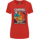 Camping Solves Most of My Problems Funny Womens Wider Cut T-Shirt Red