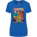 Camping Solves Most of My Problems Funny Womens Wider Cut T-Shirt Royal Blue