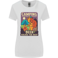 Camping Solves Most of My Problems Funny Womens Wider Cut T-Shirt White
