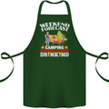 Camping Weekend Forecast Funny Alcohol Beer Cotton Apron 100% Organic Forest Green