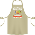 Camping Weekend Forecast Funny Alcohol Beer Cotton Apron 100% Organic Khaki