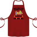 Camping Weekend Forecast Funny Alcohol Beer Cotton Apron 100% Organic Maroon