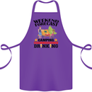 Camping Weekend Forecast Funny Alcohol Beer Cotton Apron 100% Organic Purple