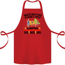 Camping Weekend Forecast Funny Alcohol Beer Cotton Apron 100% Organic Red
