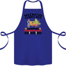 Camping Weekend Forecast Funny Alcohol Beer Cotton Apron 100% Organic Royal Blue