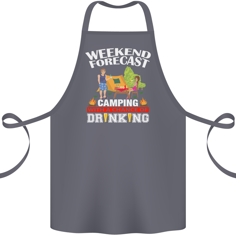 Camping Weekend Forecast Funny Alcohol Beer Cotton Apron 100% Organic Steel