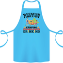 Camping Weekend Forecast Funny Alcohol Beer Cotton Apron 100% Organic Turquoise