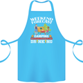 Camping Weekend Forecast Funny Alcohol Beer Cotton Apron 100% Organic Turquoise