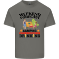 Camping Weekend Forecast Funny Alcohol Beer Mens Cotton T-Shirt Tee Top Charcoal