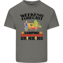 Camping Weekend Forecast Funny Alcohol Beer Mens Cotton T-Shirt Tee Top Charcoal