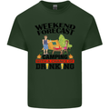 Camping Weekend Forecast Funny Alcohol Beer Mens Cotton T-Shirt Tee Top Forest Green