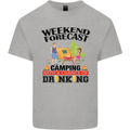 Camping Weekend Forecast Funny Alcohol Beer Mens Cotton T-Shirt Tee Top Sports Grey