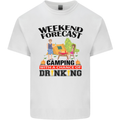 Camping Weekend Forecast Funny Alcohol Beer Mens Cotton T-Shirt Tee Top White