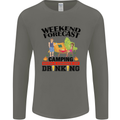 Camping Weekend Forecast Funny Alcohol Beer Mens Long Sleeve T-Shirt Charcoal