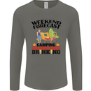 Camping Weekend Forecast Funny Alcohol Beer Mens Long Sleeve T-Shirt Charcoal