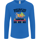 Camping Weekend Forecast Funny Alcohol Beer Mens Long Sleeve T-Shirt Royal Blue